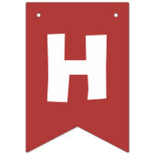 Bannière À Fanions Rouge et vert Joyeux 1er anniversaire (Deuxième drapeau)