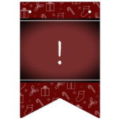 Bannière À Fanions Rouge foncé profond Vignetet Toujours Joyeux Noël (Premier drapeau)