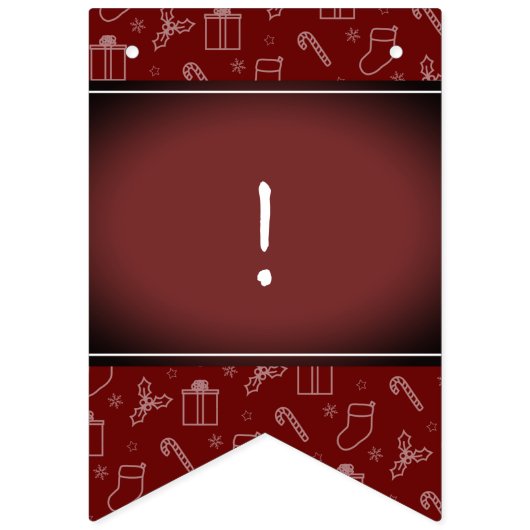 Bannière À Fanions Rouge foncé profond Vignetet Toujours Joyeux Noël (Premier drapeau)