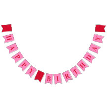 Rouge rose Chic Joyeux anniversaire