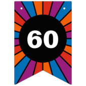 Bannière À Fanions Round Rays Frame 20 + votre backgr. & idées (Troisième drapeau)