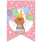 Bannière À Fanions Ruby Cavalier King Charles Spaniel Anniversaire (Premier drapeau)