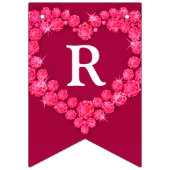 Bannière À Fanions Ruby mariage 40e anniversaire photo personnalisée (Troisième drapeau)