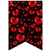 Bannière À Fanions Ruby Red Heart Gems (Premier drapeau)