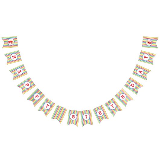 Bannière À Fanions Rue Sésame | Elmo - Anniversaire Arc-en-ciel (Tout)