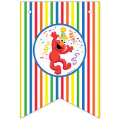 Bannière À Fanions Rue Sésame | Elmo - Anniversaire Arc-en-ciel (Premier drapeau)