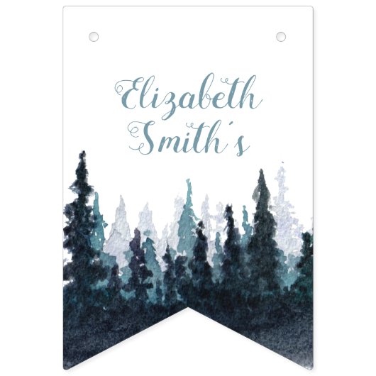 Bannière À Fanions Rustic Adventure bébé garçon bébé douche (Deuxième drapeau)