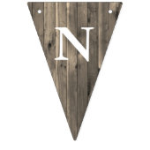 Bannière À Fanions Rustic Brown Wood Look Félicitations (Troisième drapeau)