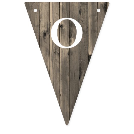 Bannière À Fanions Rustic Brown Wood Look Félicitations (Deuxième drapeau)