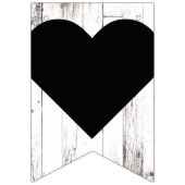 Bannière À Fanions Rustic White Wood Country Grange M. Mme La Mariage (Deuxième drapeau)