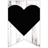 Bannière À Fanions Rustic White Wood Country Grange M. Mme La Mariage (Premier drapeau)