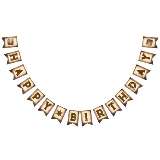 Bannière À Fanions Saddup Country Western Cowboy (Tout)