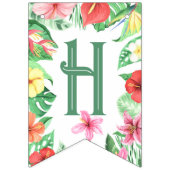 Bannière À Fanions Safari de la jungle tropicale premier anniversaire (Deuxième drapeau)