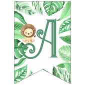 Bannière À Fanions Safari de la jungle tropicale premier anniversaire (Troisième drapeau)