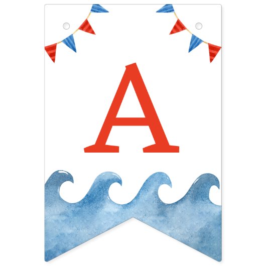 Bannière À Fanions Sailor Nautical Summer (Troisième drapeau)