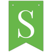 Bannière À Fanions Saint Patrick's Day Vert Shamrock Clover Simple (Premier drapeau)