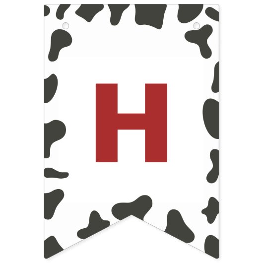 Bannière À Fanions Saint-Vache premier anniversaire Red Plaid (Deuxième drapeau)