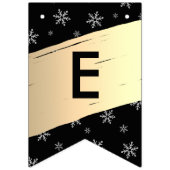 Bannière À Fanions San Serif Elegant Bonnes Fêtes Gold Splash (Deuxième drapeau)