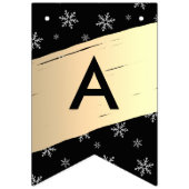 Bannière À Fanions San Serif Elegant Bonnes Fêtes Gold Splash (Troisième drapeau)