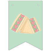 Bannière À Fanions Sandwich à la fraise Matcha Joyeux anniversaire (Premier drapeau)