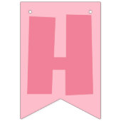 Bannière À Fanions Sandwich aux fraises roses Joyeux anniversaire (Deuxième drapeau)