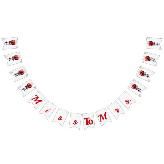 Bannière À Fanions Sangria Mademoiselle à Madame (Tout)