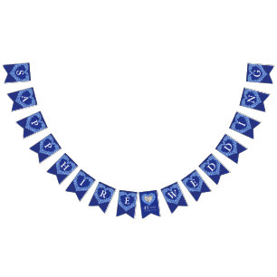 Bannière À Fanions Sapphire mariage 45e anniversaire photo personnali