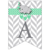 Bannière À Fanions Saupoudrage de bébé vert et gris blanc (Troisième drapeau)