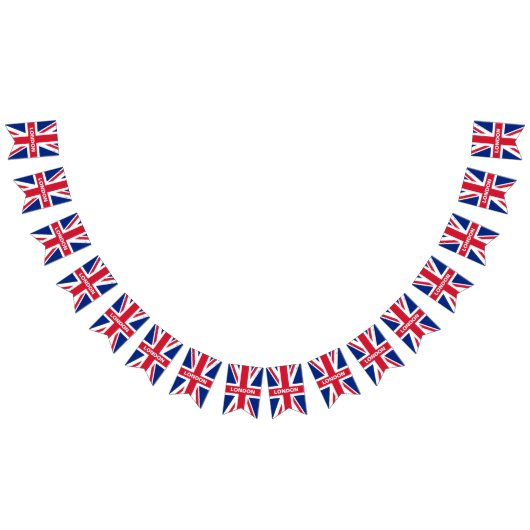 Bannière À Fanions Saut d'Union Jack personnalisé (Tout)