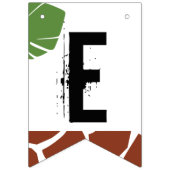 Bannière À Fanions Sauvons-nous| Thème Safari| anniversaire (Troisième drapeau)