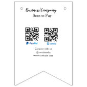 Bannière À Fanions Scanner pour payer le code q r paypal venmo ajoute (Deuxième drapeau)