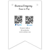 Bannière À Fanions Scanner pour payer le code q r paypal venmo ajoute (Troisième drapeau)