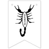 Bannière À Fanions Scorpio Black Scorpion Star Sign Custom Anniversai (Troisième drapeau)