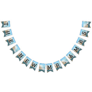 Bannière À Fanions Seascape Beach Mariage Océan Bleu
