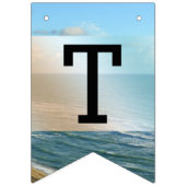 Bannière À Fanions Seascape Beach Mariage Océan Bleu (Premier drapeau)