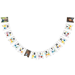 Bannière À Fanions Sesame Street Pals Confetti Anniversaire