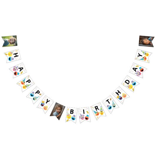 Bannière À Fanions Sesame Street Pals Confetti Anniversaire (Tout)