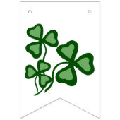 Bannière À Fanions Shamrock irlandais, trèfle vert, 2 shamrock vert (Deuxième drapeau)