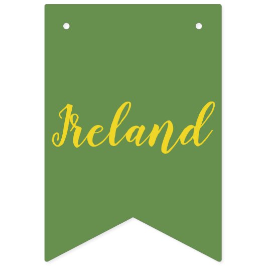 Bannière À Fanions Shamrock irlandais, trèfle vert, 2 shamrock vert (Troisième drapeau)
