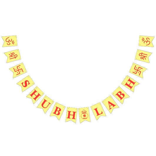 Bannière À Fanions Shubh Labh Griha Pravesh Puja (Tout)