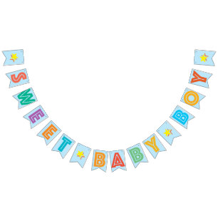 BANNIÈRE À FANIONS SIGNE DOUX DE ☆ DE BÉBÉ DE ☆ MULTICOLORE