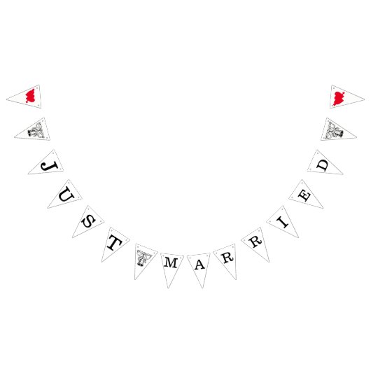 BANNIÈRE À FANIONS SIGNE JUSTE MARIÉ (Tout)