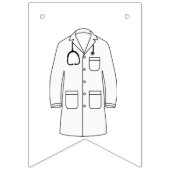 Bannière À Fanions Simple Black White Coat Cérémonie (Deuxième drapeau)