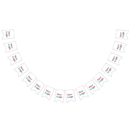 Bannière À Fanions simple minimal add your logo business name text (Tout)