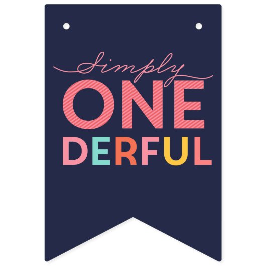 BANNIÈRE À FANIONS SIMPLEMENT ONÉRÉ MERVEILLEUX (Premier drapeau)