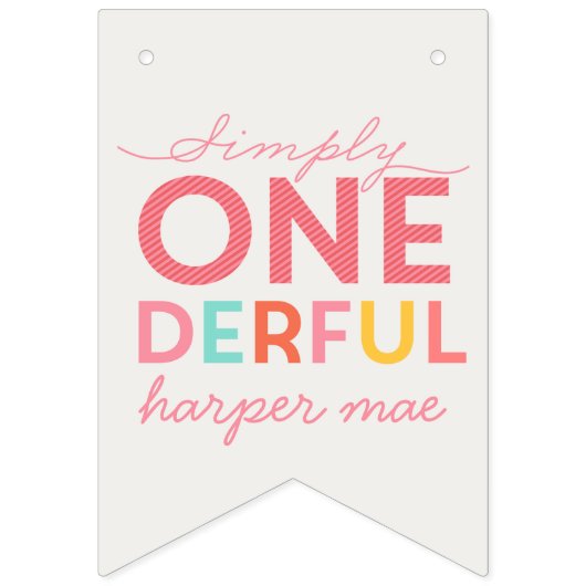 BANNIÈRE À FANIONS SIMPLEMENT ONÉRÉ MERVEILLEUX (Premier drapeau)