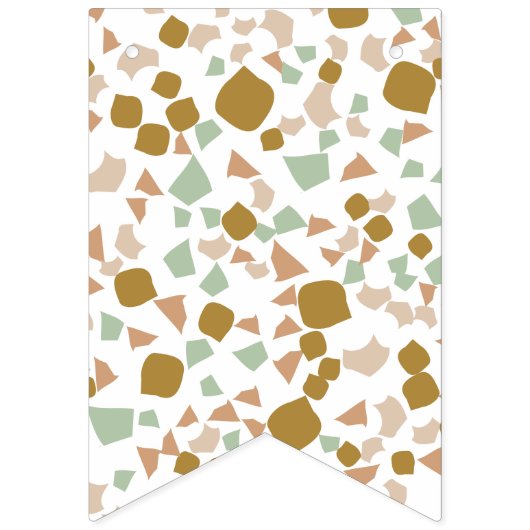 Bannière À Fanions Simples et modernes bottes en or Terrazzo (Troisième drapeau)