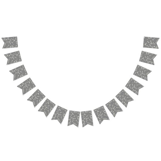Bannière À Fanions Simples Gris Moderne (Tout)