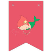 Bannière À Fanions sirène illusima en coton bonbon (Premier drapeau)