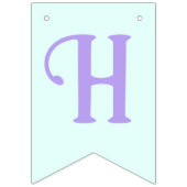 Bannière À Fanions Sirène sous la mer Anniversaire Fille Age bleu (Deuxième drapeau)